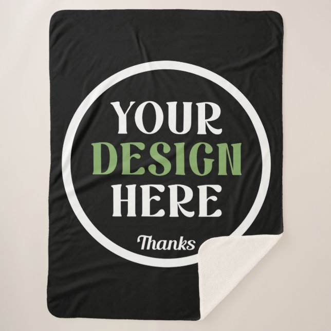 Manta Sherpa personalizado, único, elegante y minimalista (Anverso)