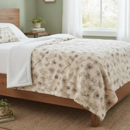 Manta Sherpa Personalizados dibujados a mano Insectos Patrón La