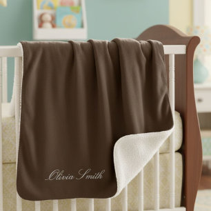 Manta Sherpa Personalized baby blanket with name