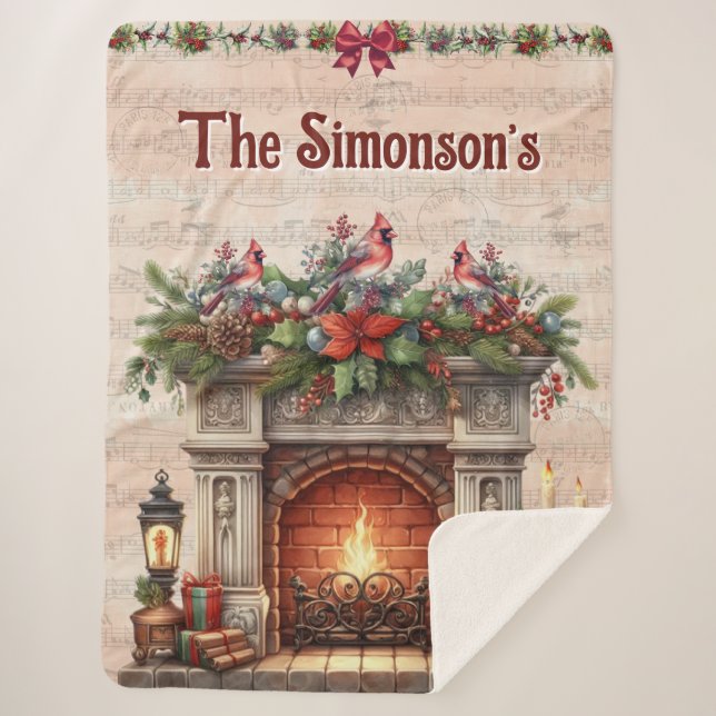 Manta Sherpa Personalized Christmas (Anverso)