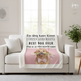 Manta Sherpa Personalized Dog Photo | Best Dog Ever