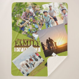 Manta Sherpa Personalized Family Photo Sherpa Blanket