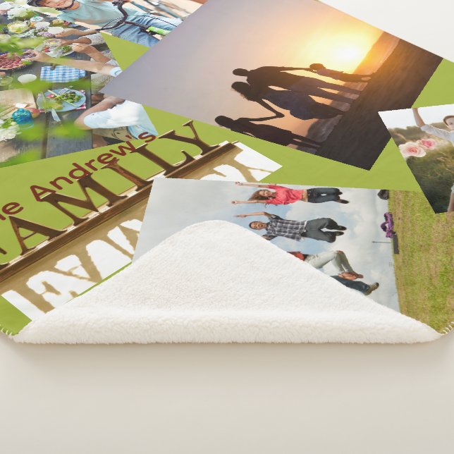 Manta Sherpa Personalized Family Photo Sherpa Blanket (3/4)