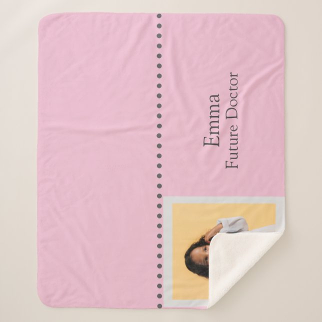 Manta Sherpa Personalized Future Doctor Kids with Name & Photo (Anverso)