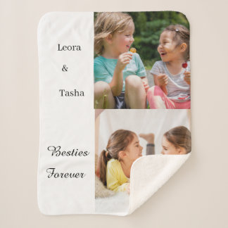 Manta Sherpa Personalized Kids Best Friends Photo Blanket