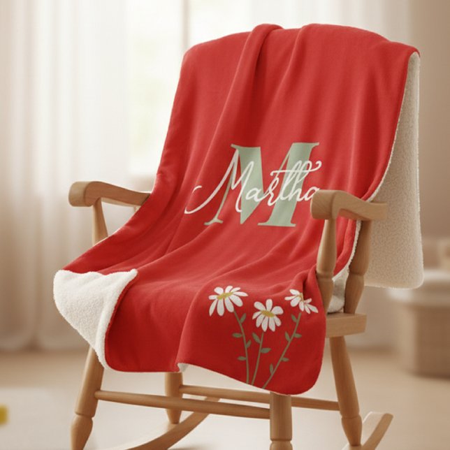 Manta Sherpa Personalized Kids' Blanket with  Initial and Daisi (Subido por el creador)