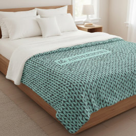 Manta Sherpa Personalized Knit Pattern Cozy Fleece Blanket