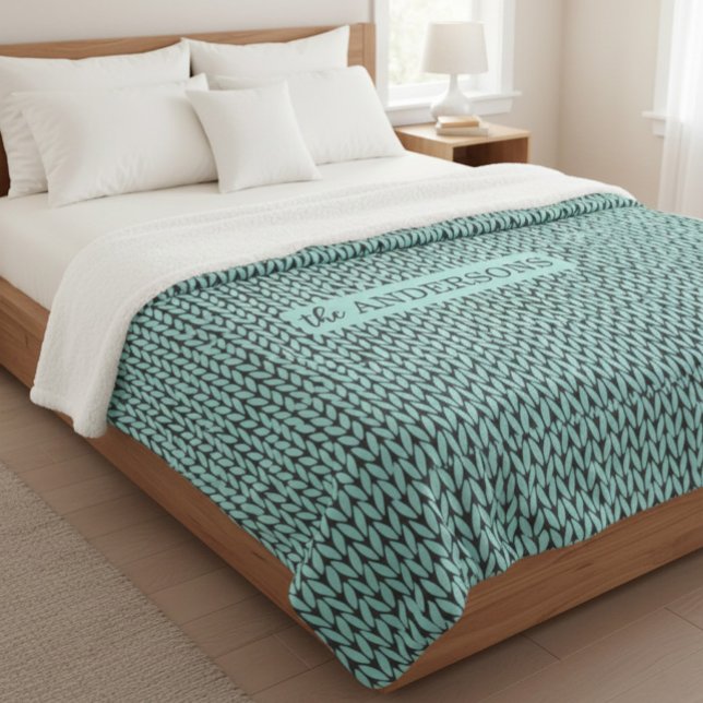 Manta Sherpa Personalized Knit Pattern Cozy Fleece Blanket (Subido por el creador)