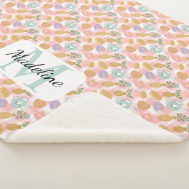 Manta Sherpa Personalized Tea & Baker Monogram Sherpa Blanket