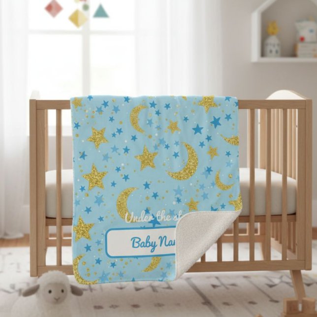 Manta Sherpa Personalized Under the Stars Soft Blanket - Baby (Subido por el creador)