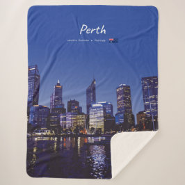 Manta Sherpa Perth, Australia - Horizonte de la ciudad de noche