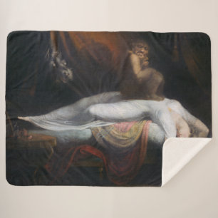 Manta Sherpa Pesadilla de Henry Fuseli Gothic Macabre Dark Art