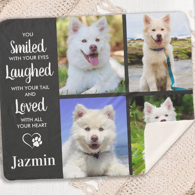 Manta Sherpa Pet Memorial Personalized Photo Collage (Subido por el creador)