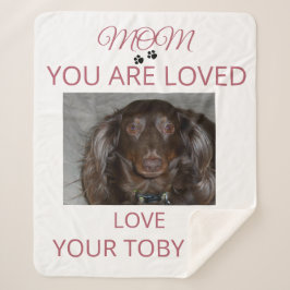 Manta Sherpa Pet Mom Heartfelt Photo Comfort