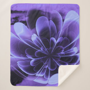 Manta Sherpa Pétalos doblados de corolla azules