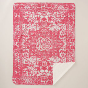 Manta Sherpa Pétalos rosas en los sueños de Kilim