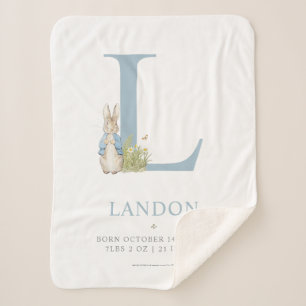 Manta Sherpa Peter Rabbit   Carta personalizada L