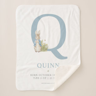 Manta Sherpa Peter Rabbit   Carta personalizada Q