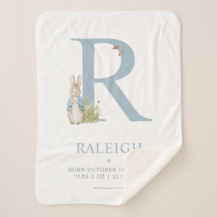 Manta Sherpa Peter Rabbit   Carta personalizada R