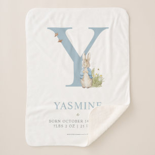 Manta Sherpa Peter Rabbit   Carta personalizada Y