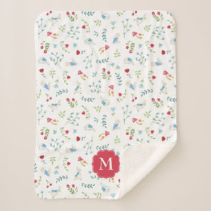 Manta Sherpa Peter Rabbit   Patrón de bosque acuático