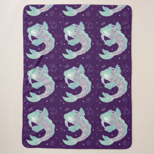 Manta Sherpa Pez Koi Pastel   Arte Popular Caprichoso Subacuáti