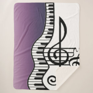 Manta Sherpa piano de color morado
