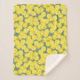 Manta Sherpa Pickleball es la vida - Amarillo sobre verde