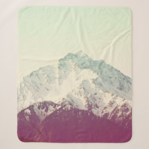 Manta Sherpa Pico de montaña invernal, filtro de cosecha hipste