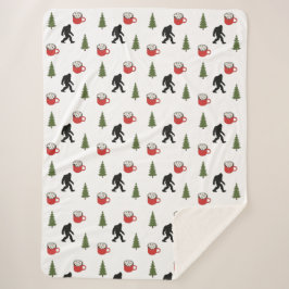 Manta Sherpa Pie grande, cacao caliente, pino, exterior