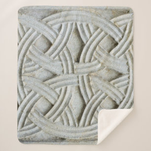 Manta Sherpa Piedra cristiana tallando patrón antiguo