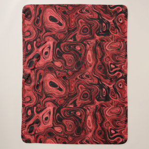 Manta Sherpa Piedra de fuego rojo Naranja de sangre 1