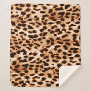 Manta Sherpa Piel Animal: Patrón de manchas acuáticas.