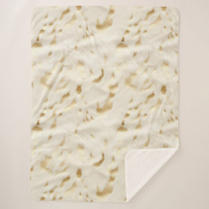 Manta Sherpa Piel de vaca Cream Gold
