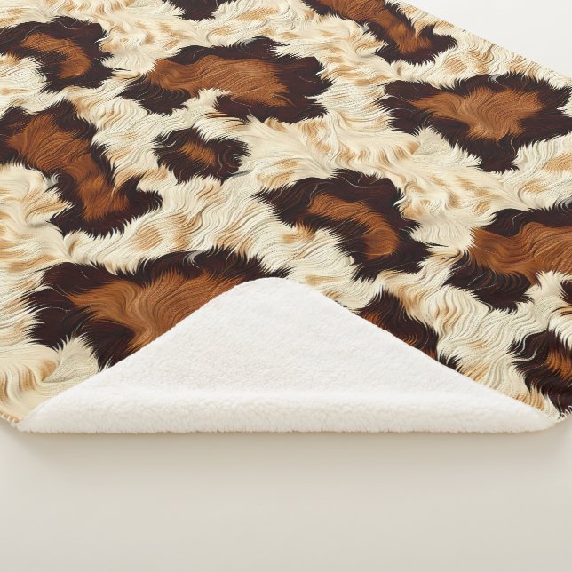 Manta Sherpa Piel de vaca Sherpa Fleece Blanket (3/4)