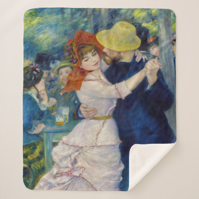 Manta Sherpa Pierre-Auguste Renoir - Baile en Bougival (Anverso)