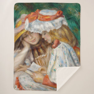 Manta Sherpa Pierre-Auguste Renoir - Dos Chicas leyendo