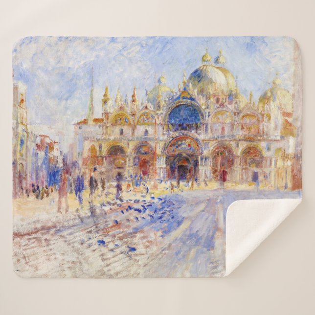 Manta Sherpa Pierre-Auguste Renoir - Venecia, Piazza San Marco (Anverso (horizontal))
