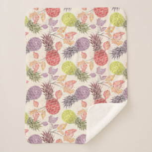 Manta Sherpa Piña, pareja dulce, fruta