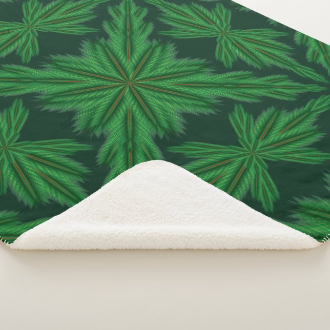 Manta Sherpa Pine Mandala Forest Sherpa Blanket (3 Tamaños) (3/4)