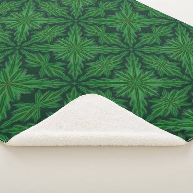 Manta Sherpa Pine Mandala Forest Sherpa Blanket (3 Tamaños) (3/4)