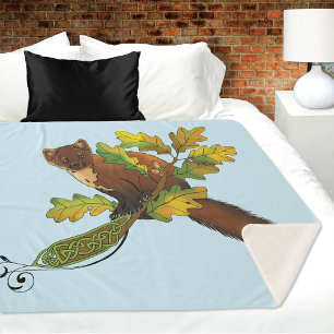 Manta Sherpa Pine Marten Autumn Leaves