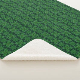 Manta Sherpa Pine Snowflakes Forest Sherpa Blanket (3 Tamaños)