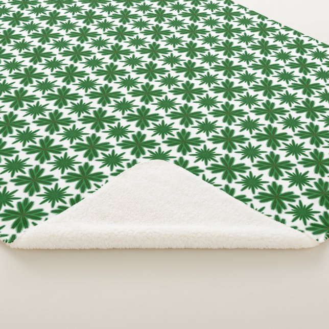 Manta Sherpa Pine Snowflakes Sherpa Blanket (3 tamaños) (3/4)