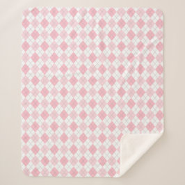 Manta Sherpa Pink Argyle