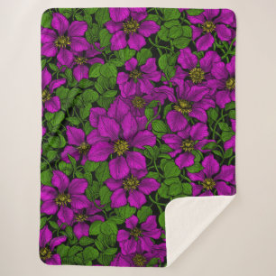 Manta Sherpa Pink Clematis