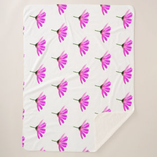 Manta Sherpa Pink Daisy