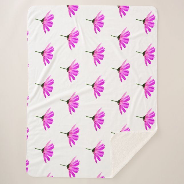 Manta Sherpa Pink Daisy (Anverso)