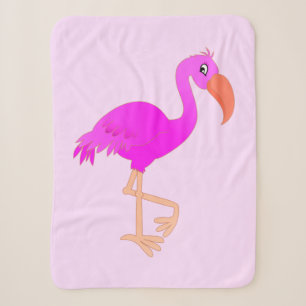Manta Sherpa Pink Flamingo Baby Sherpa Blanket