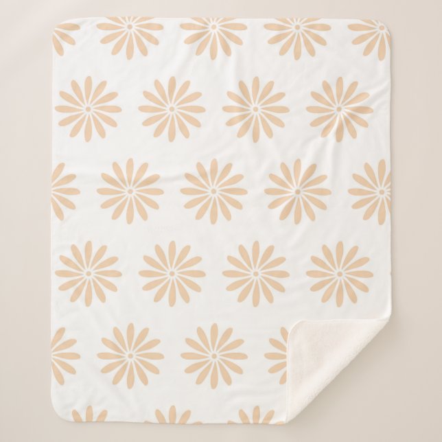 Manta Sherpa Pink flowers pattern. art,artwork,background,bloom (Anverso)